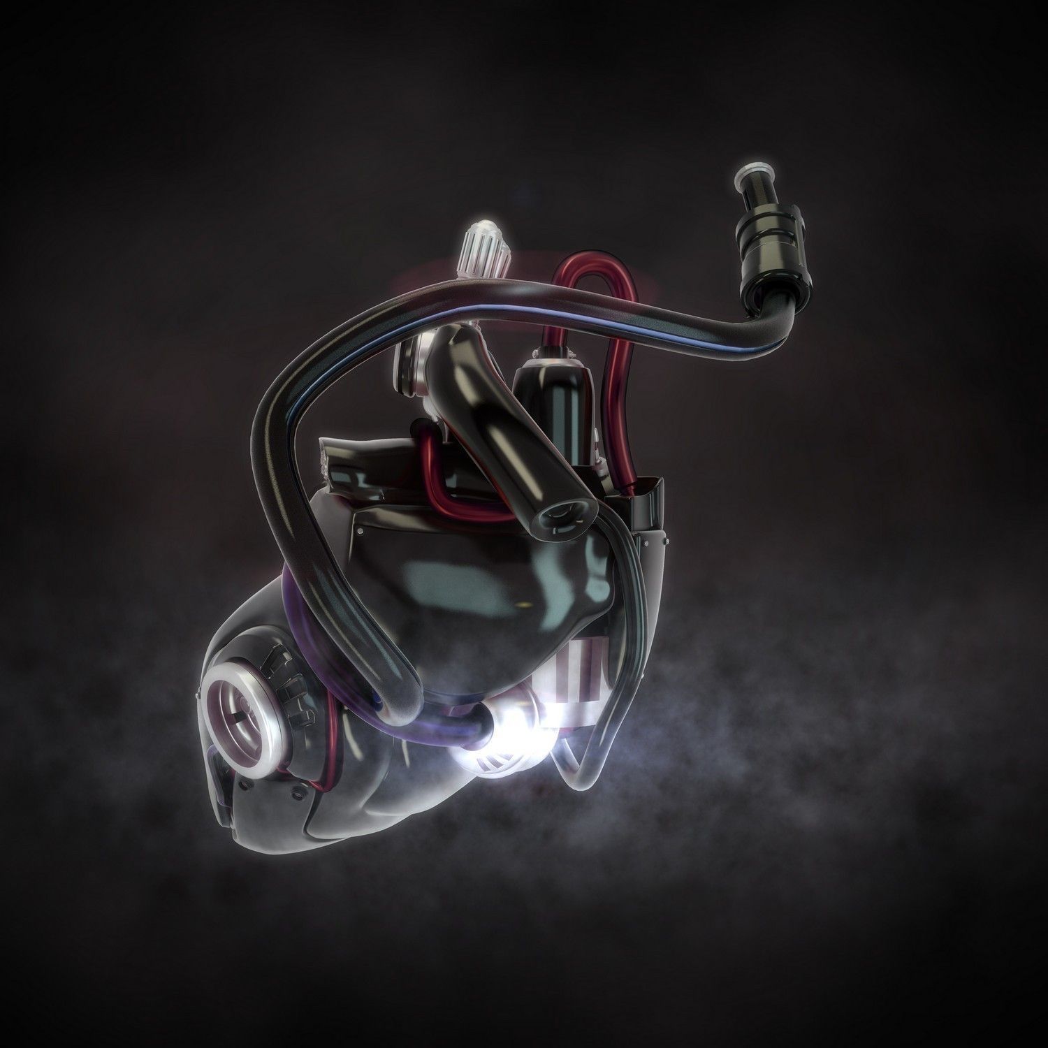cyber heart concept 3D model_2