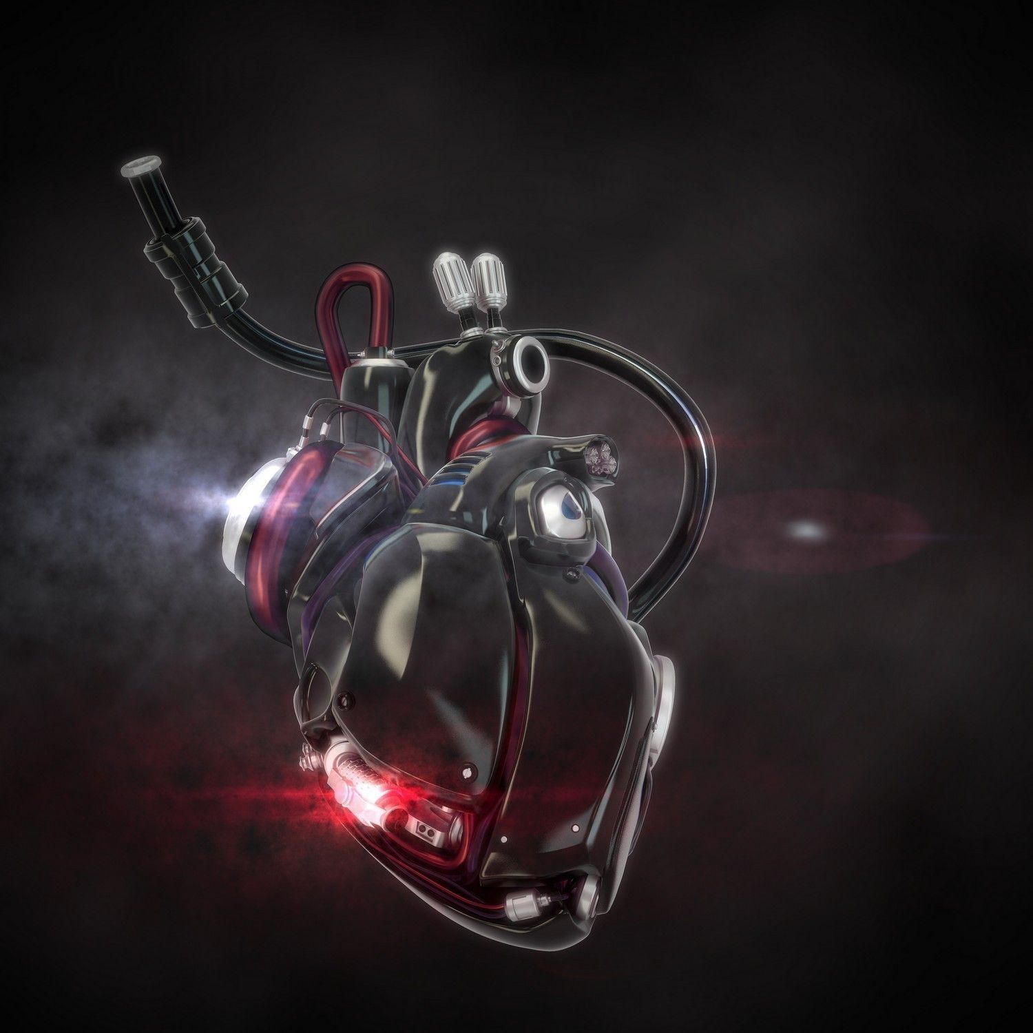 cyber heart concept 3D model_3
