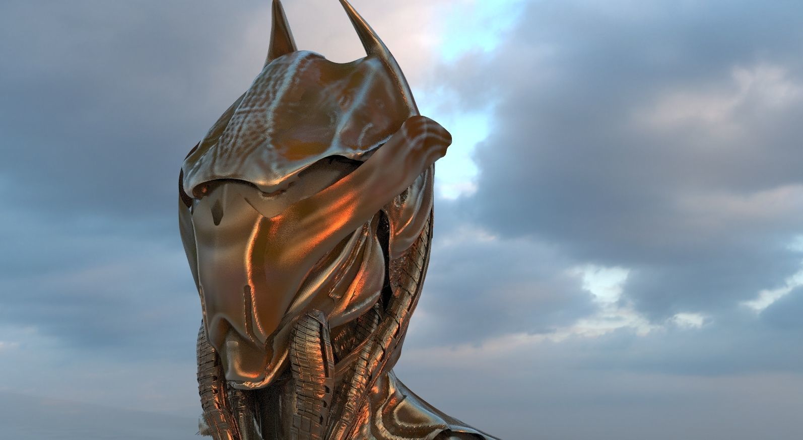 Batman Helmet Sci-fi version 2 3D model_1