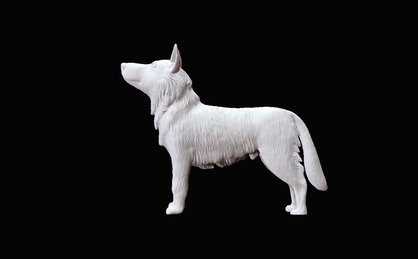 Dog for 3d print 3D print model_6