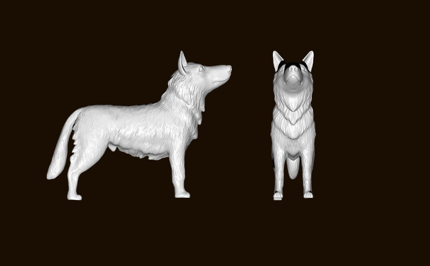 Dog for 3d print 3D print model_3