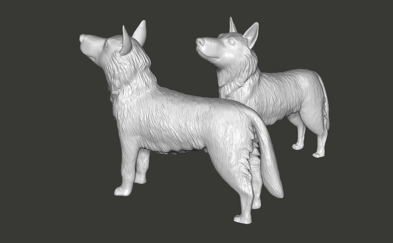 Dog for 3d print 3D print model_4