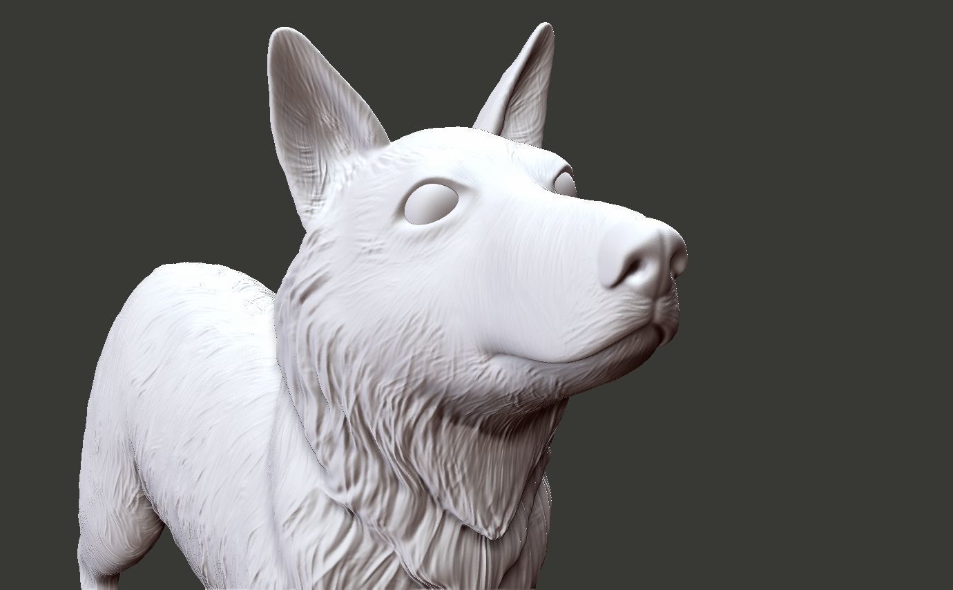 Dog for 3d print 3D print model_5