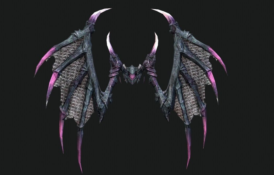 Demon Wing Low-poly 3D model_6