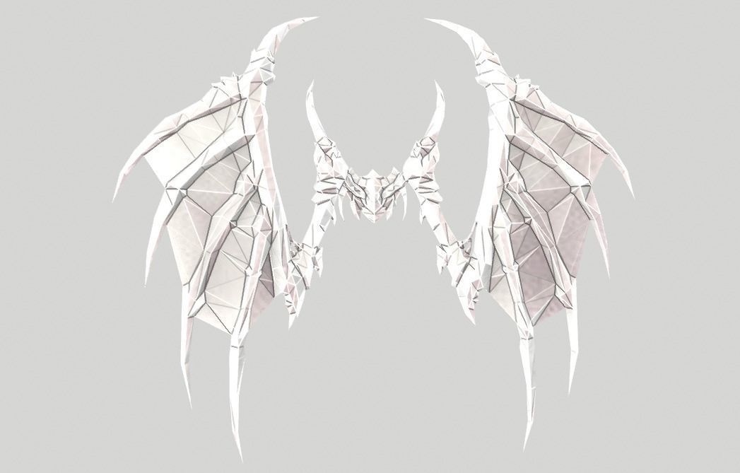 Demon Wing Low-poly 3D model_4