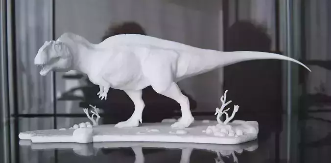 Acrocanthosaurus with Desert Pedestal HIGH QUALITY 3D print model