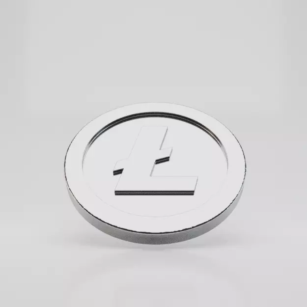 Litecoin ltc coin 3D print model_0