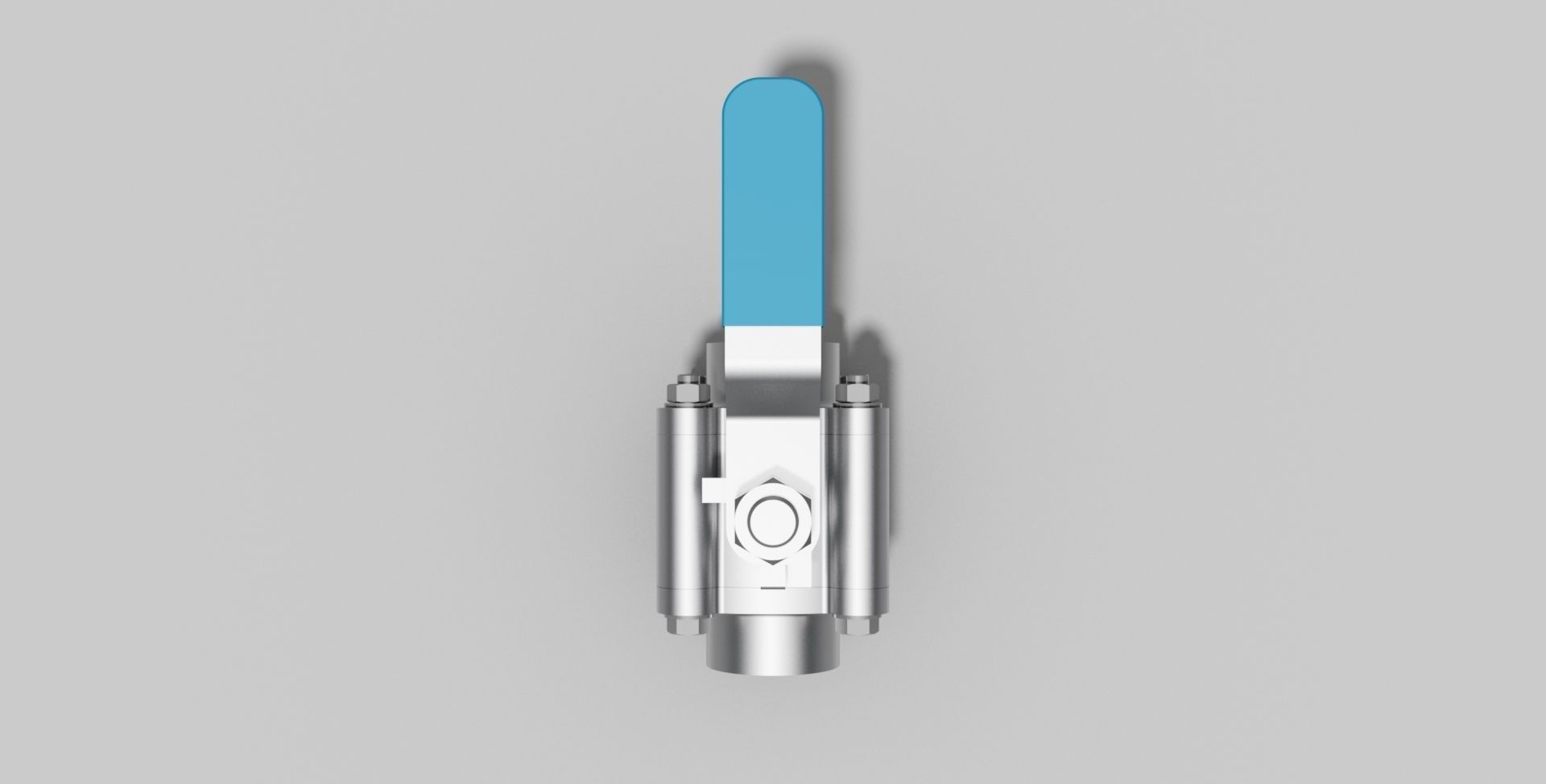DN40 BW - 3-Piece ball valve NO - Autodesk Inventor 3D model_2