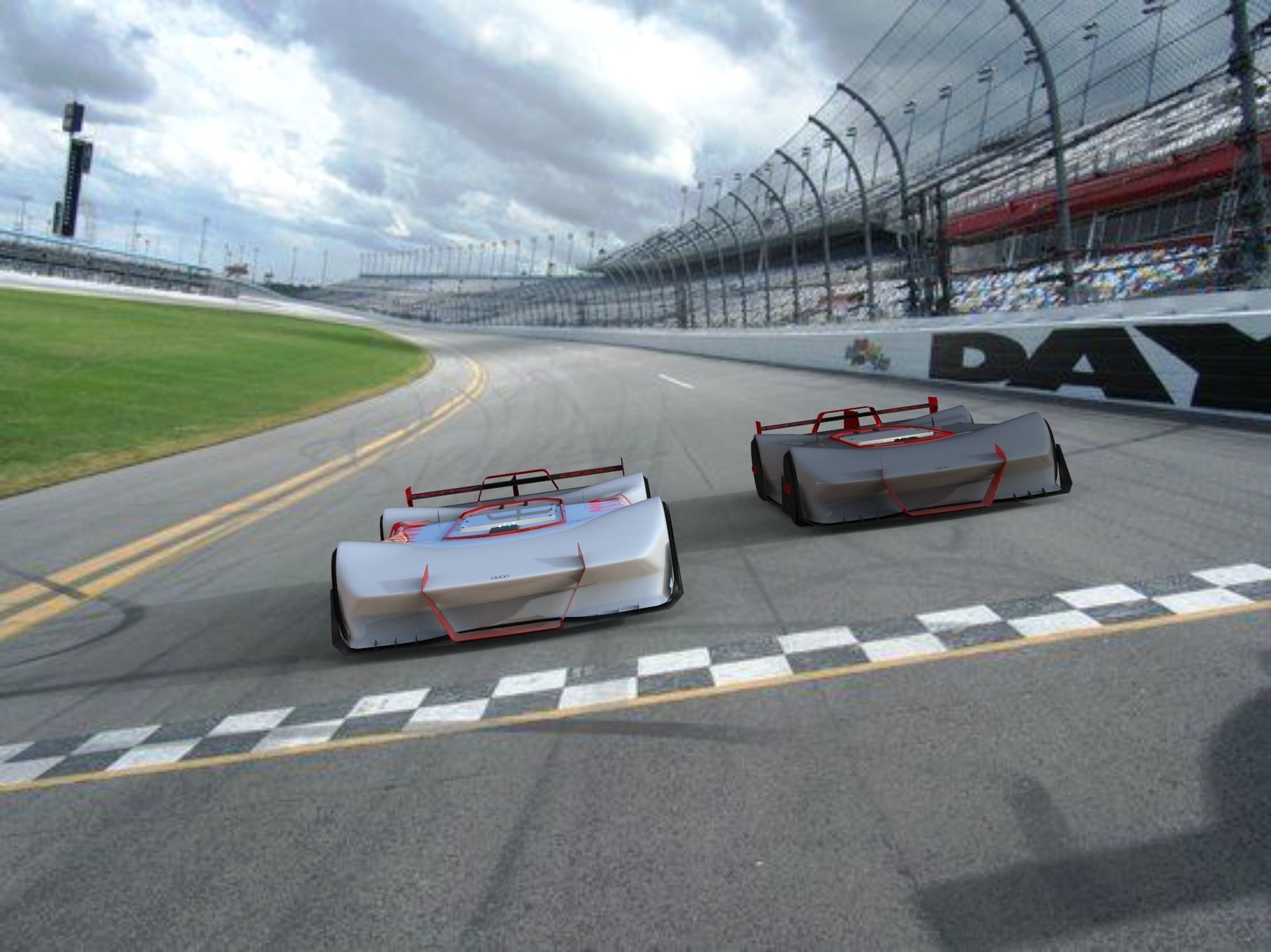 Audi roborace Low-poly 3D model_5