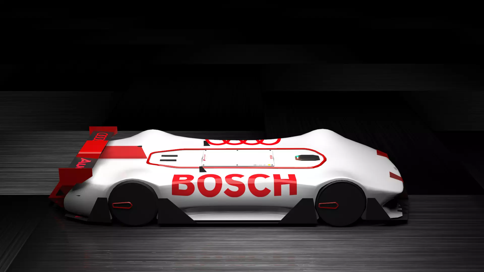 Audi roborace Low-poly 3D model_0