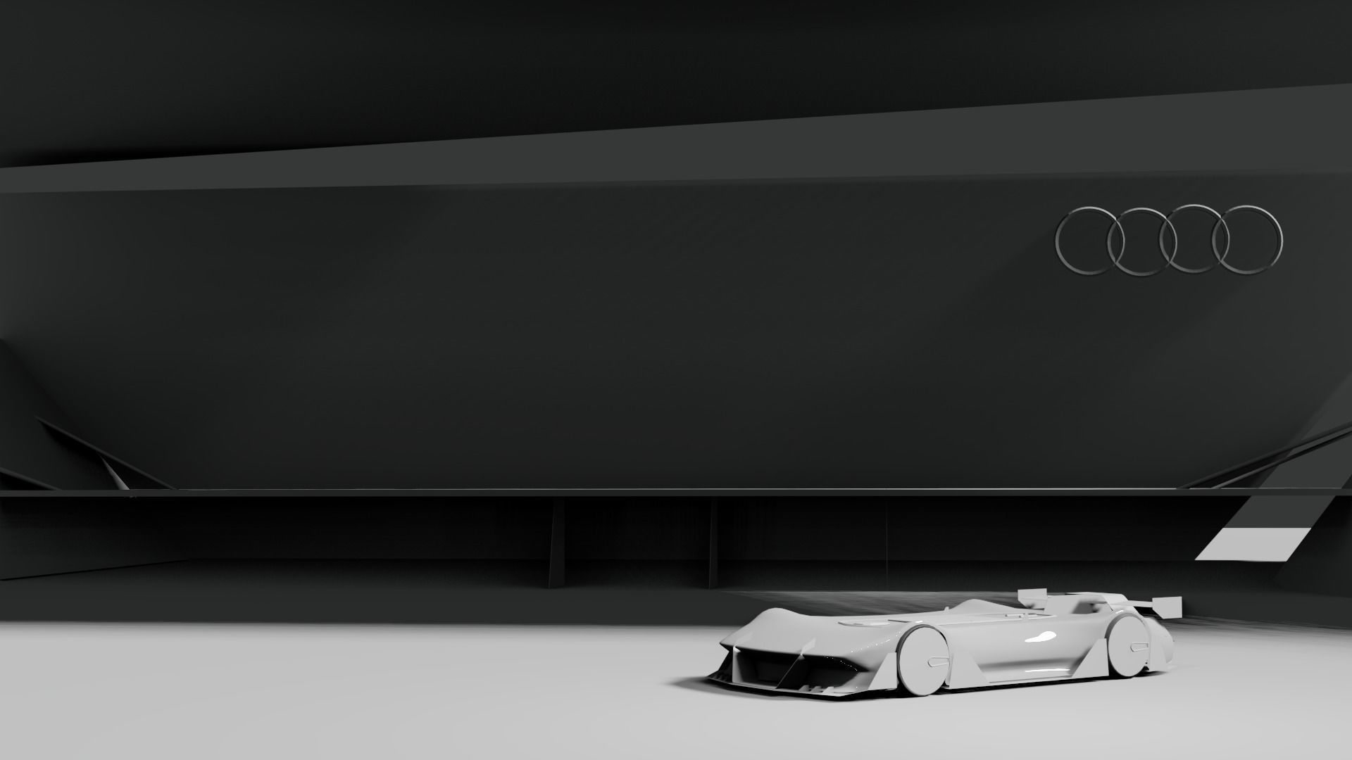 Audi roborace Low-poly 3D model_2