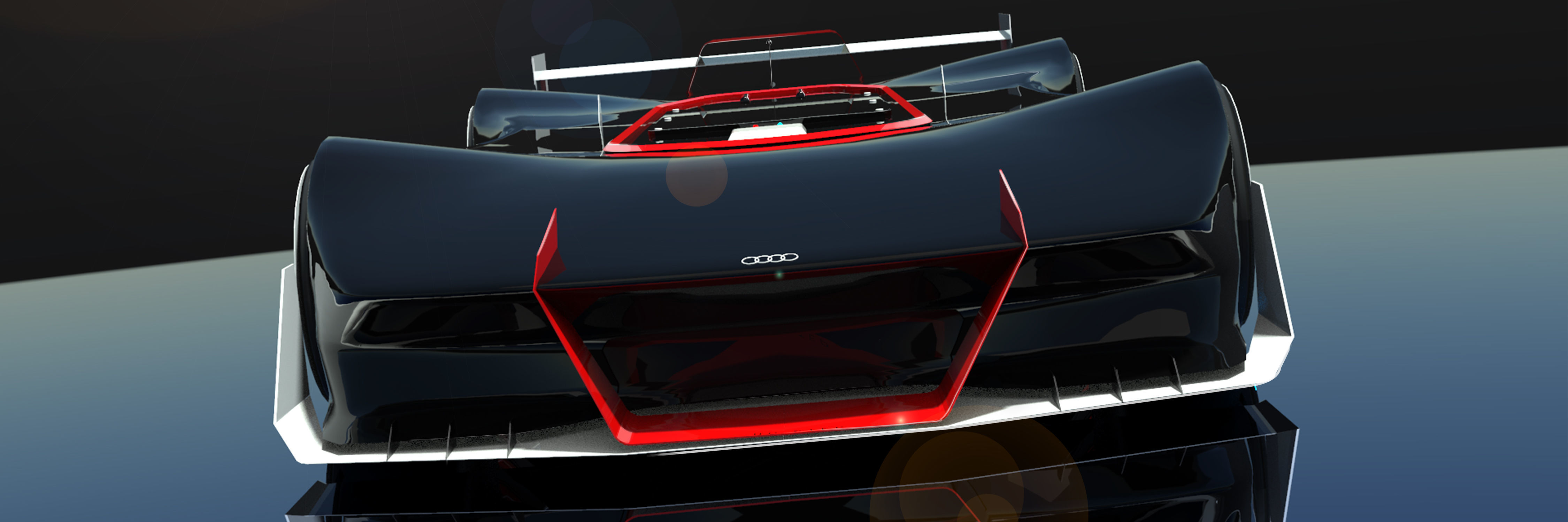 Audi roborace Low-poly 3D model_1