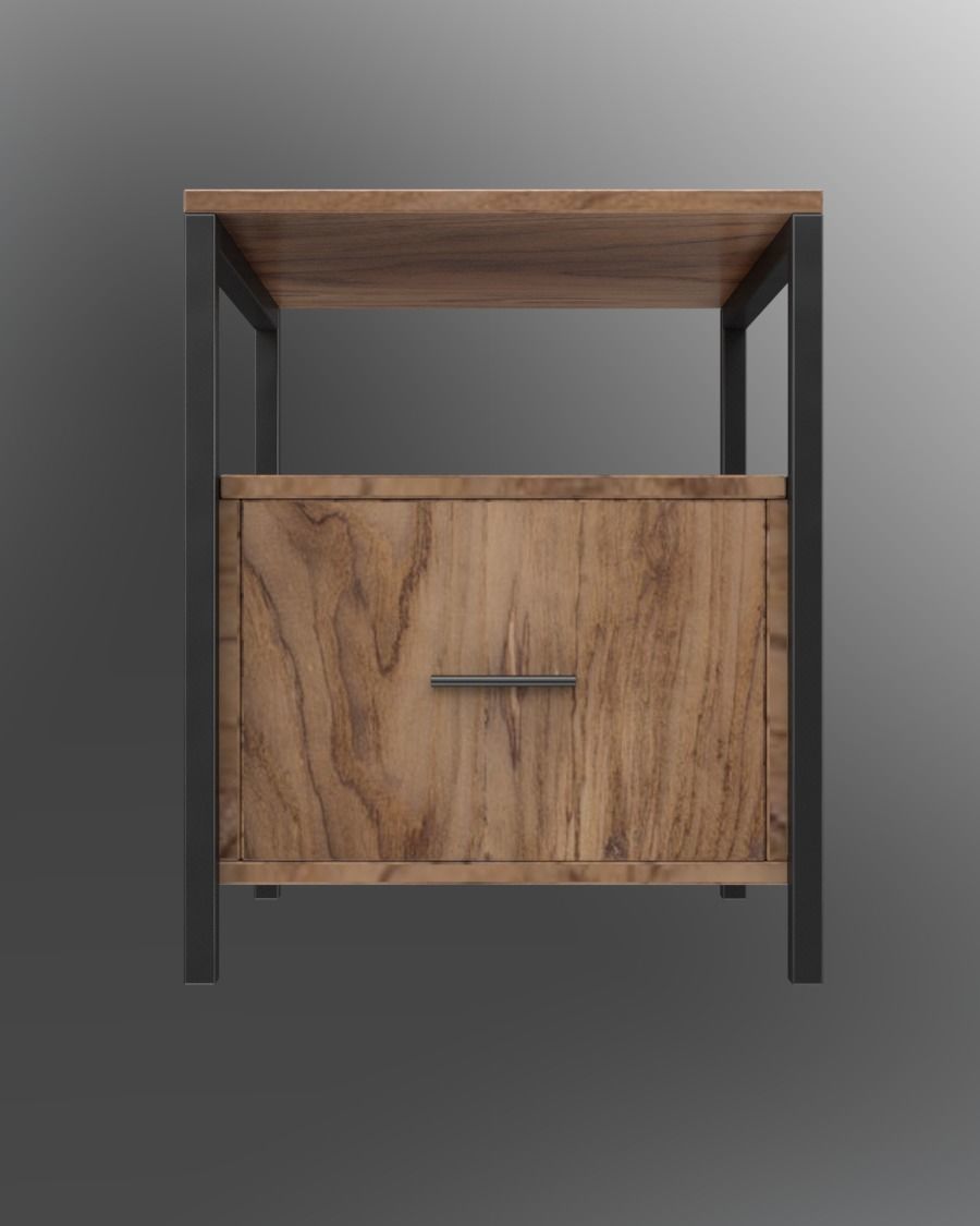 Nightstands nightstand with three drawers 3D model_24