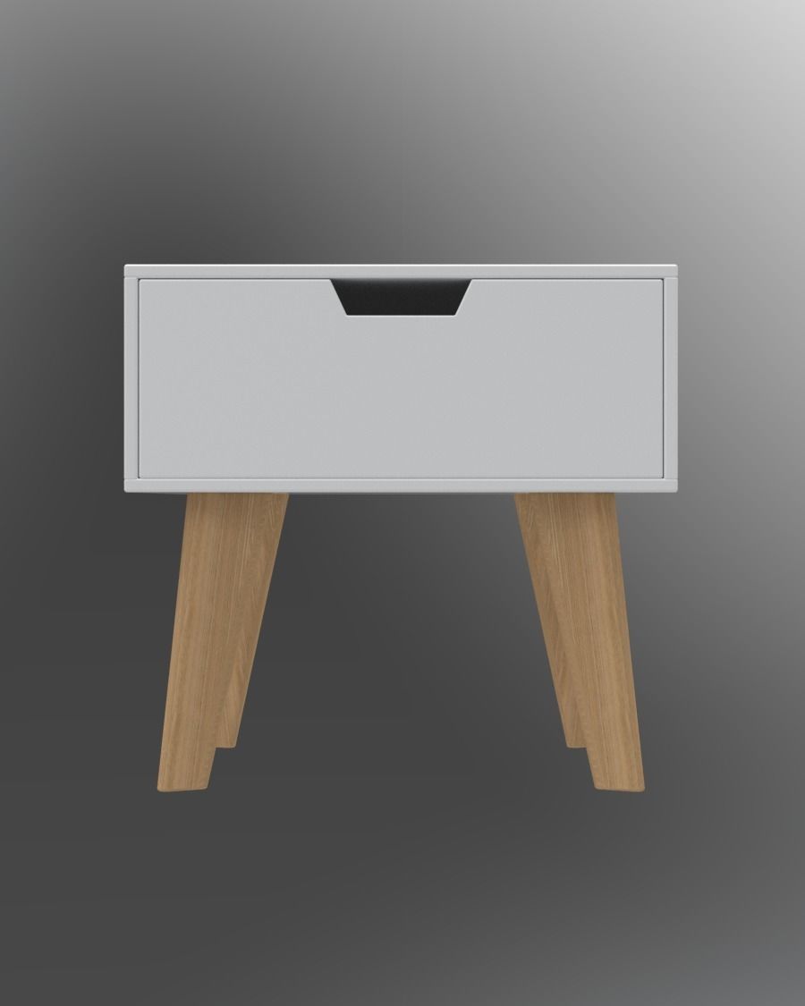 Nightstands nightstand with three drawers 3D model_23