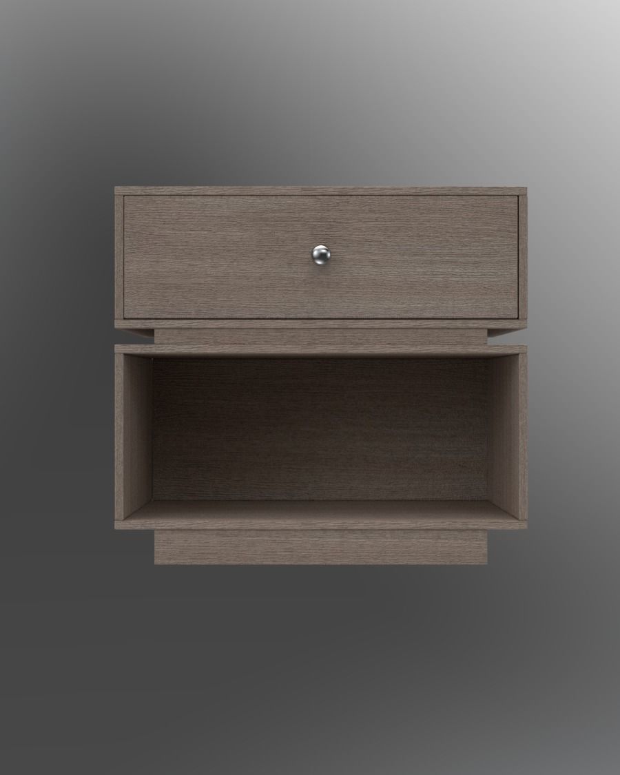 Nightstands nightstand with three drawers 3D model_9