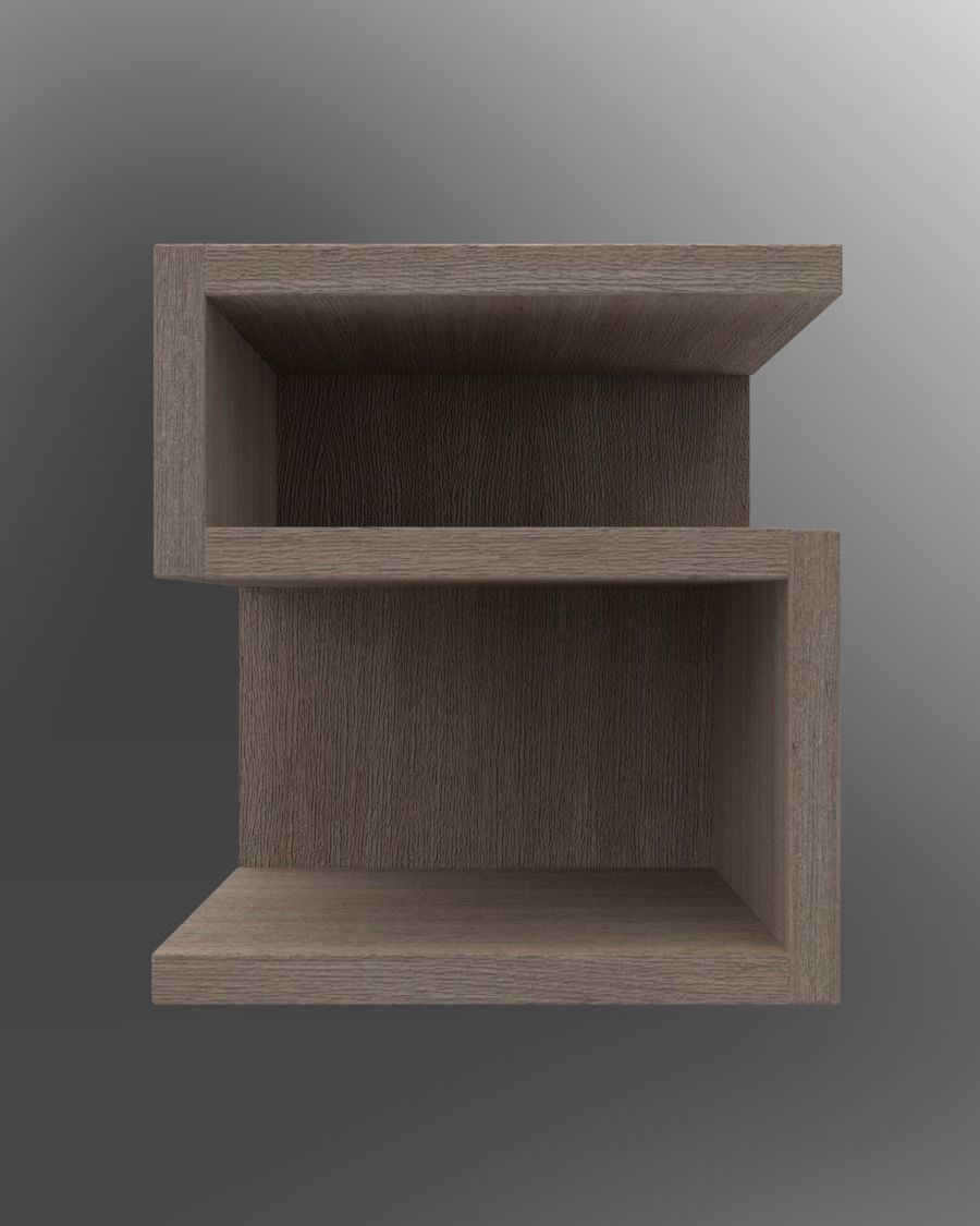 Nightstands nightstand with three drawers 3D model_5