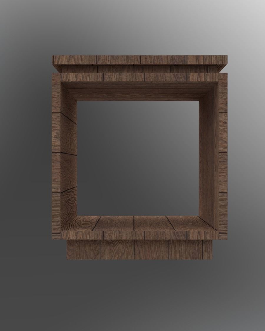 Nightstands nightstand with three drawers 3D model_11