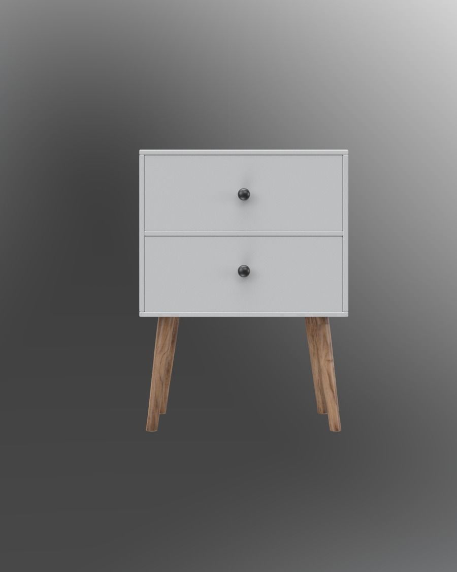 Nightstands nightstand with three drawers 3D model_19