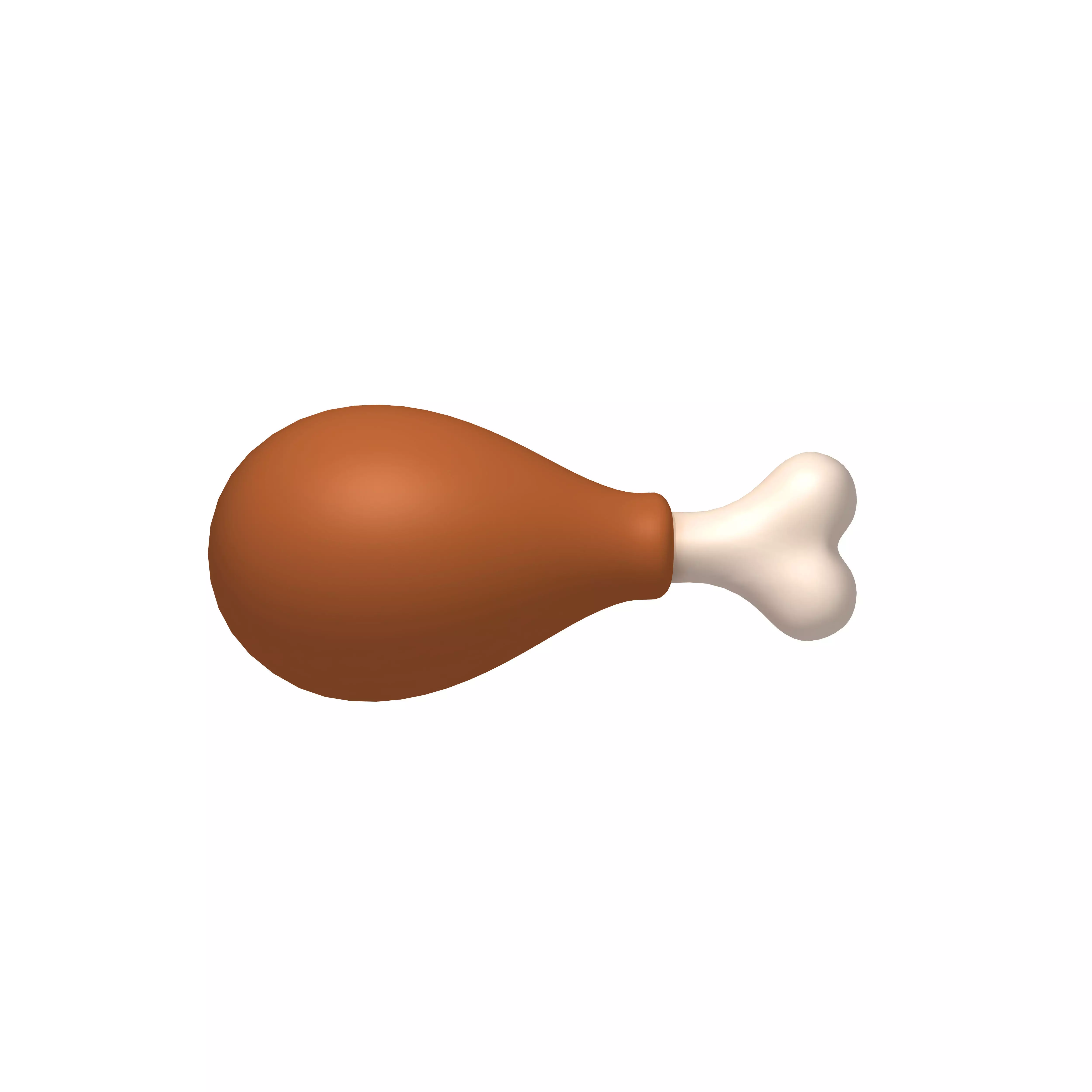 Chicken Leg Cartoon 3D model_0