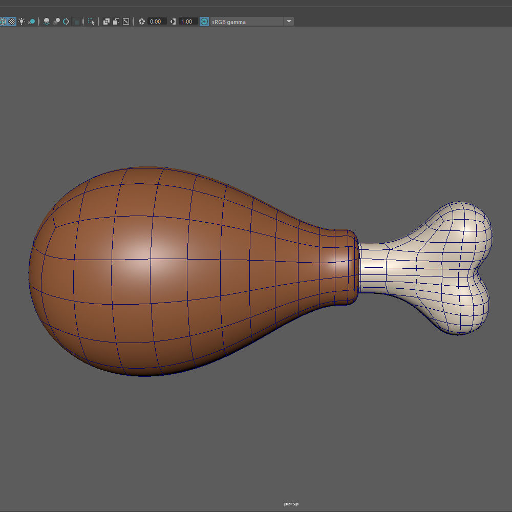 Chicken Leg Cartoon 3D model_13
