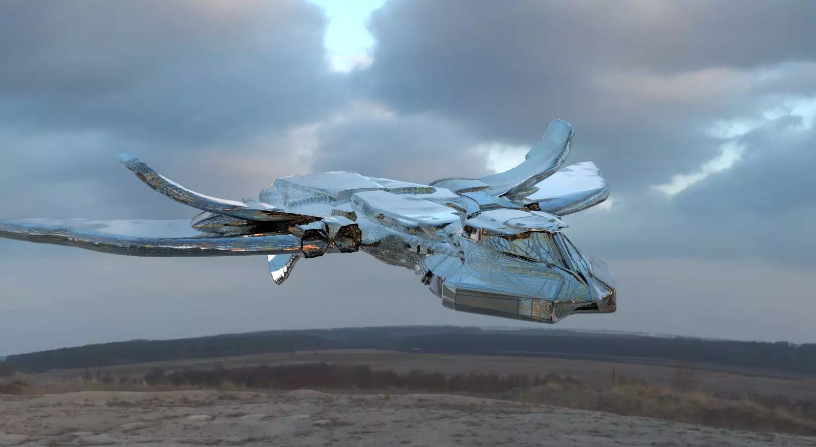 Military Spaceship 3D model