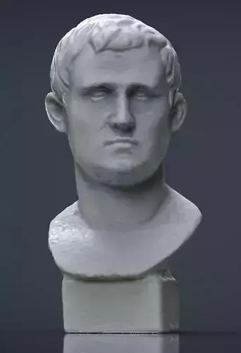 BUST of roman emperor person Low-poly 3D model