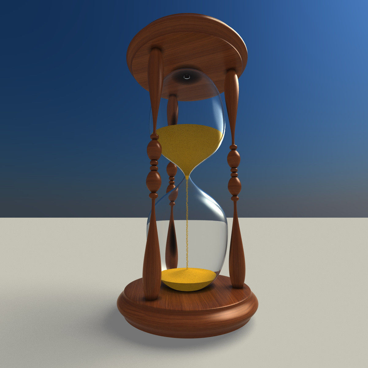 hourglass glass 3D model_2