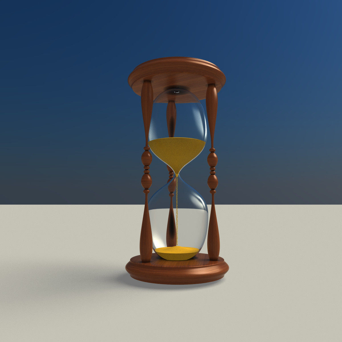 hourglass glass 3D model_1