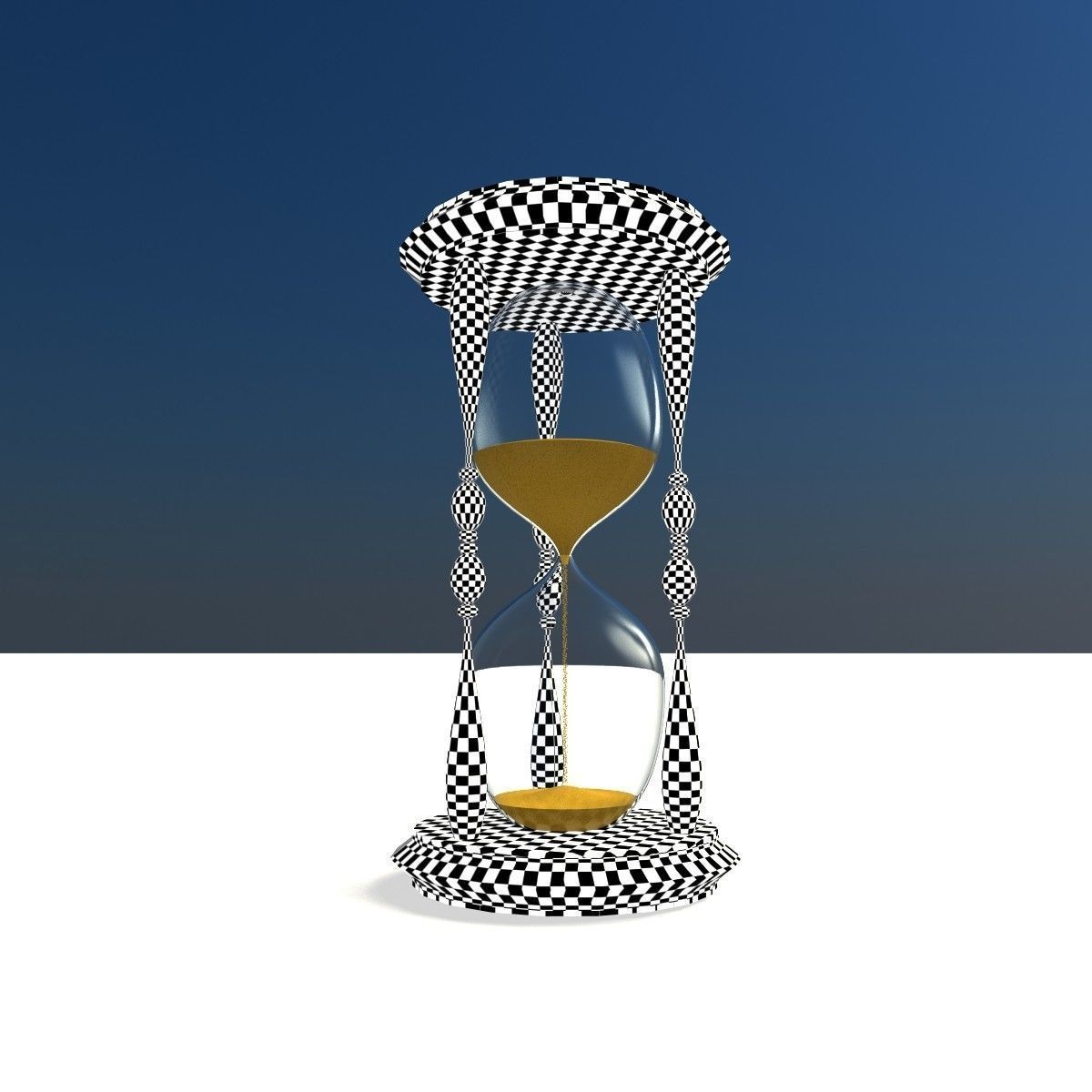 hourglass glass 3D model_3