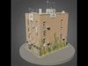 Abandoned building Low-poly 3D model_1