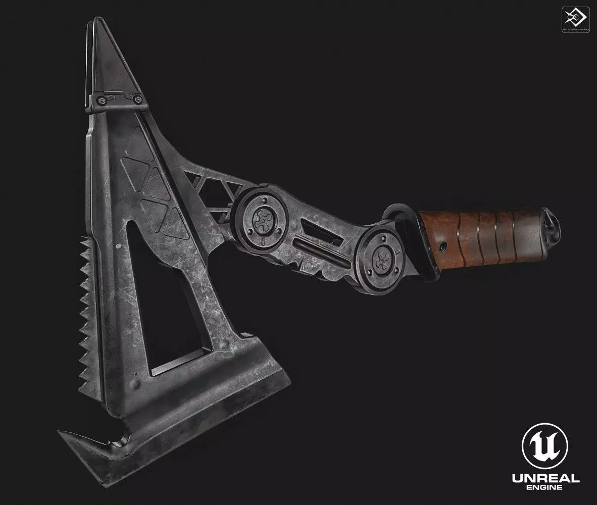 Combat Axe Low-poly 3D model