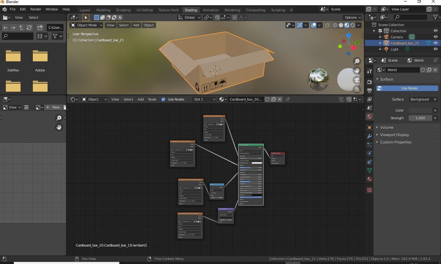 Cardboard box 21 3D model_15
