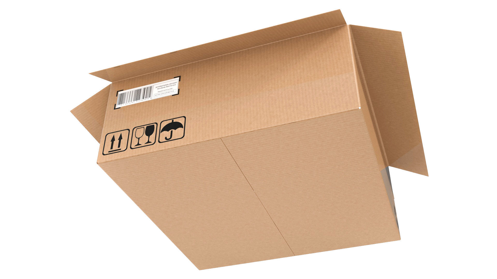 Cardboard box 21 3D model_7