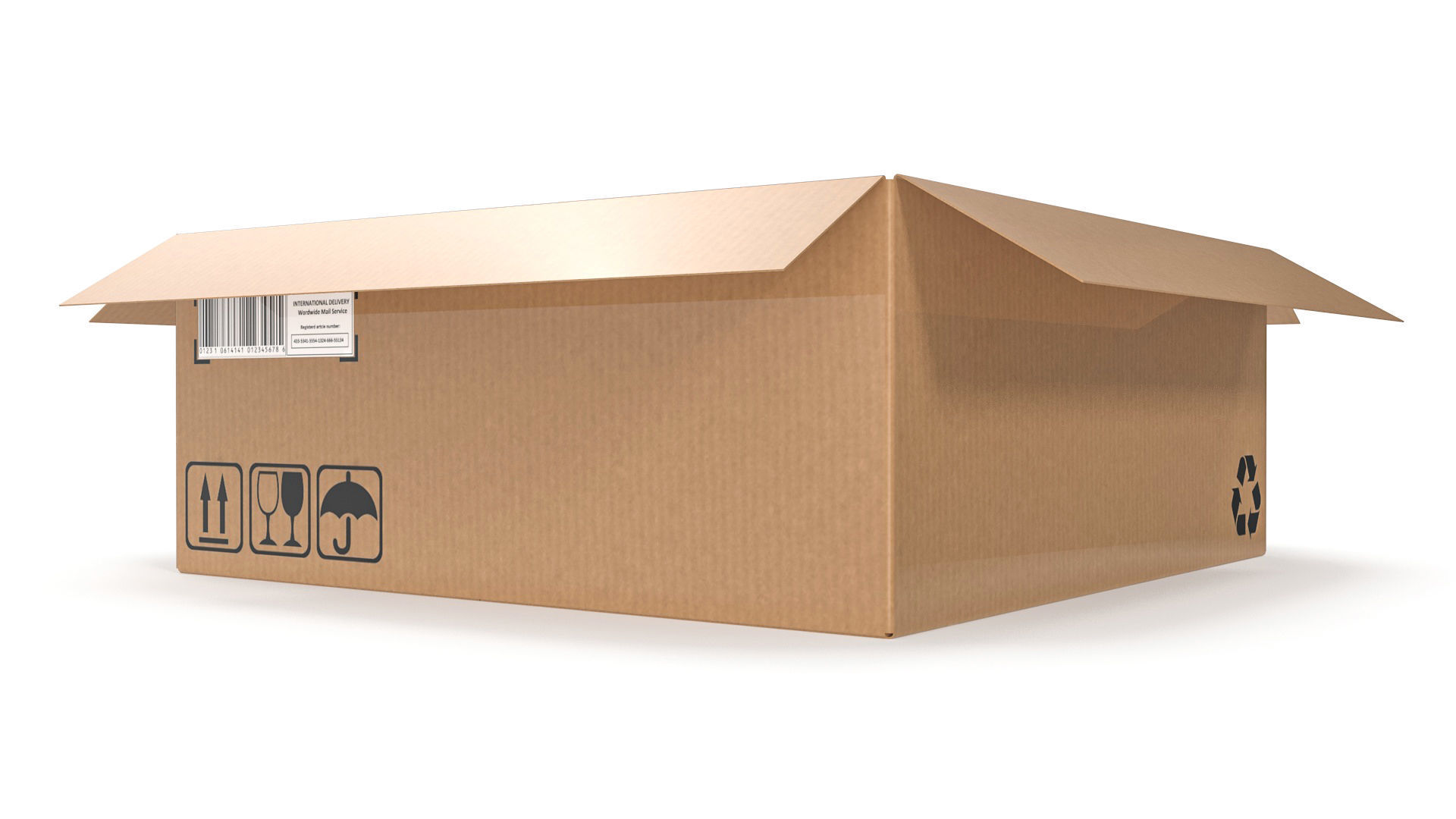 Cardboard box 21 3D model_4