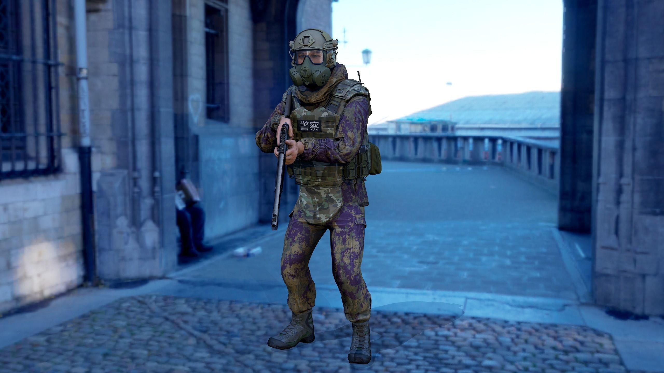 Modular military character 2 Low-poly 3D model_20