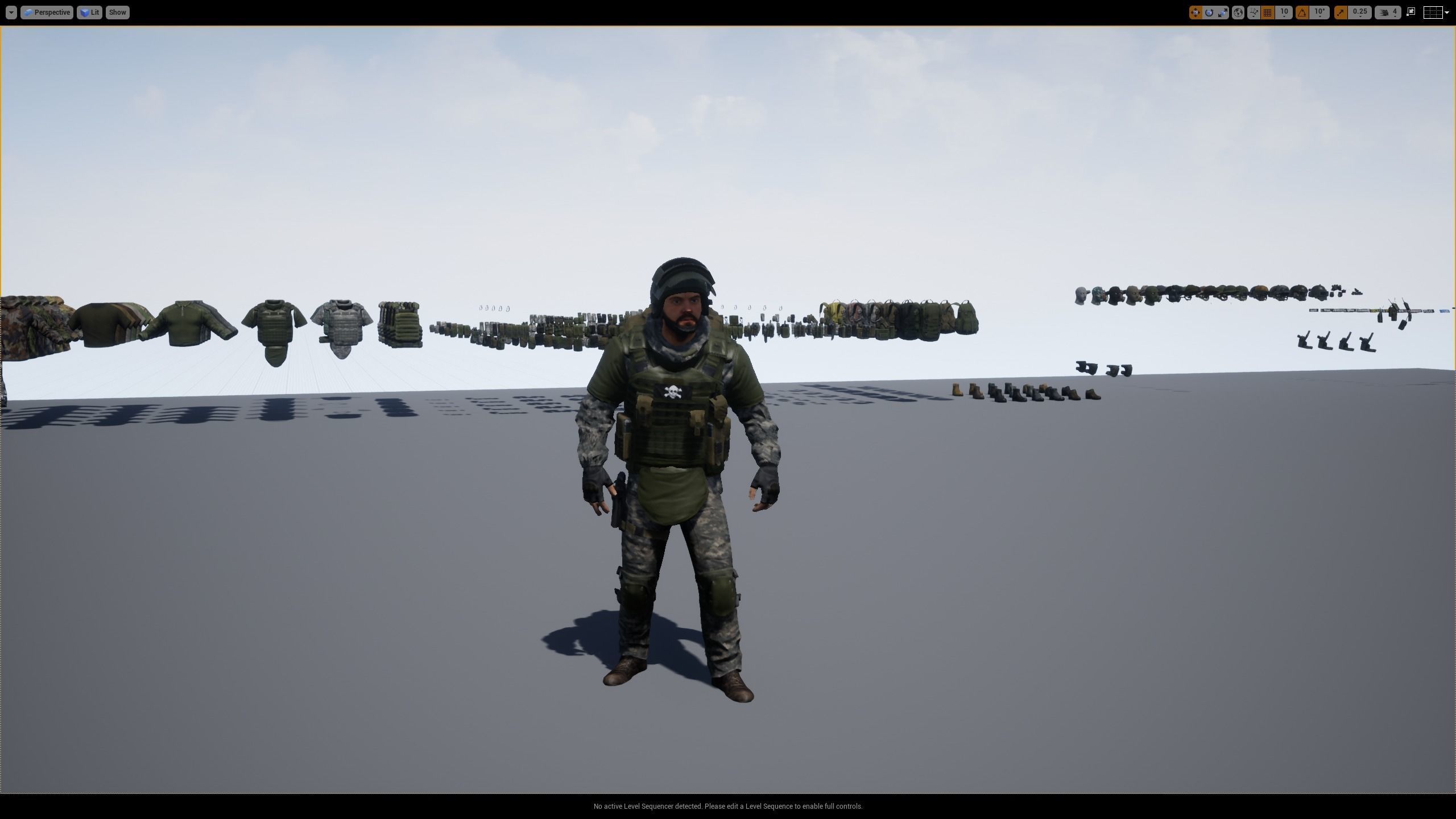 Modular military character 2 Low-poly 3D model_28