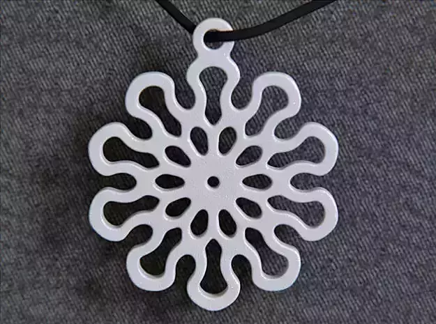  Lotus 10 Mandala Pendant 3D print model