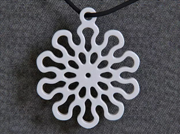  Lotus 10 Mandala Pendant 3D print model_0