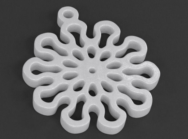  Lotus 10 Mandala Pendant 3D print model_4