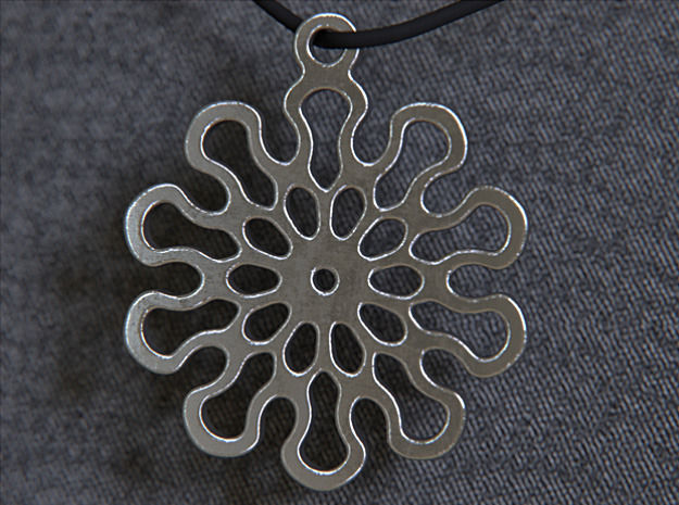  Lotus 10 Mandala Pendant 3D print model_1