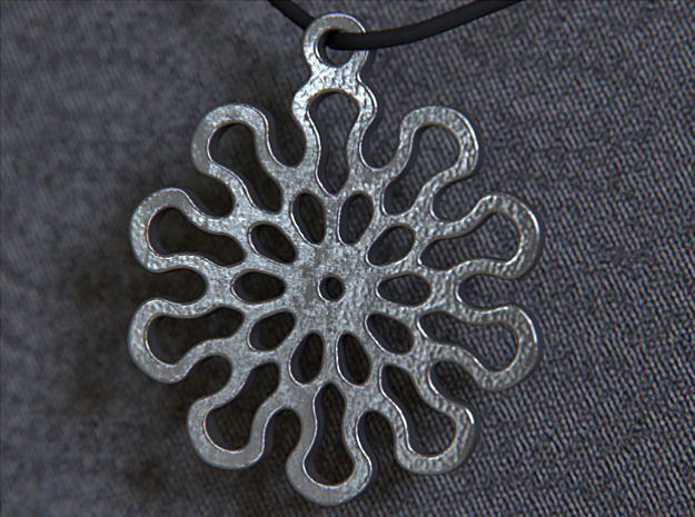  Lotus 10 Mandala Pendant 3D print model_3