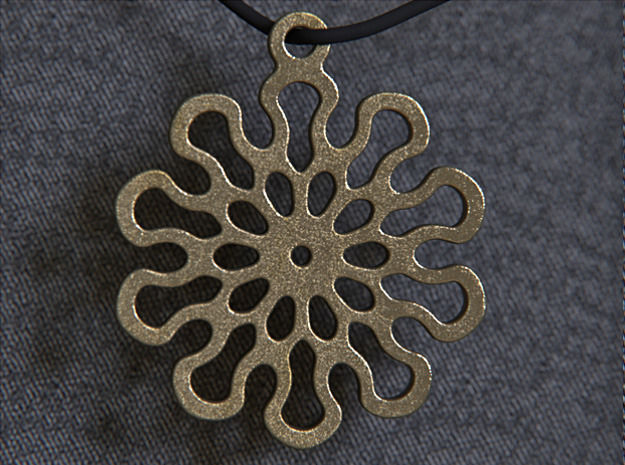  Lotus 10 Mandala Pendant 3D print model_2