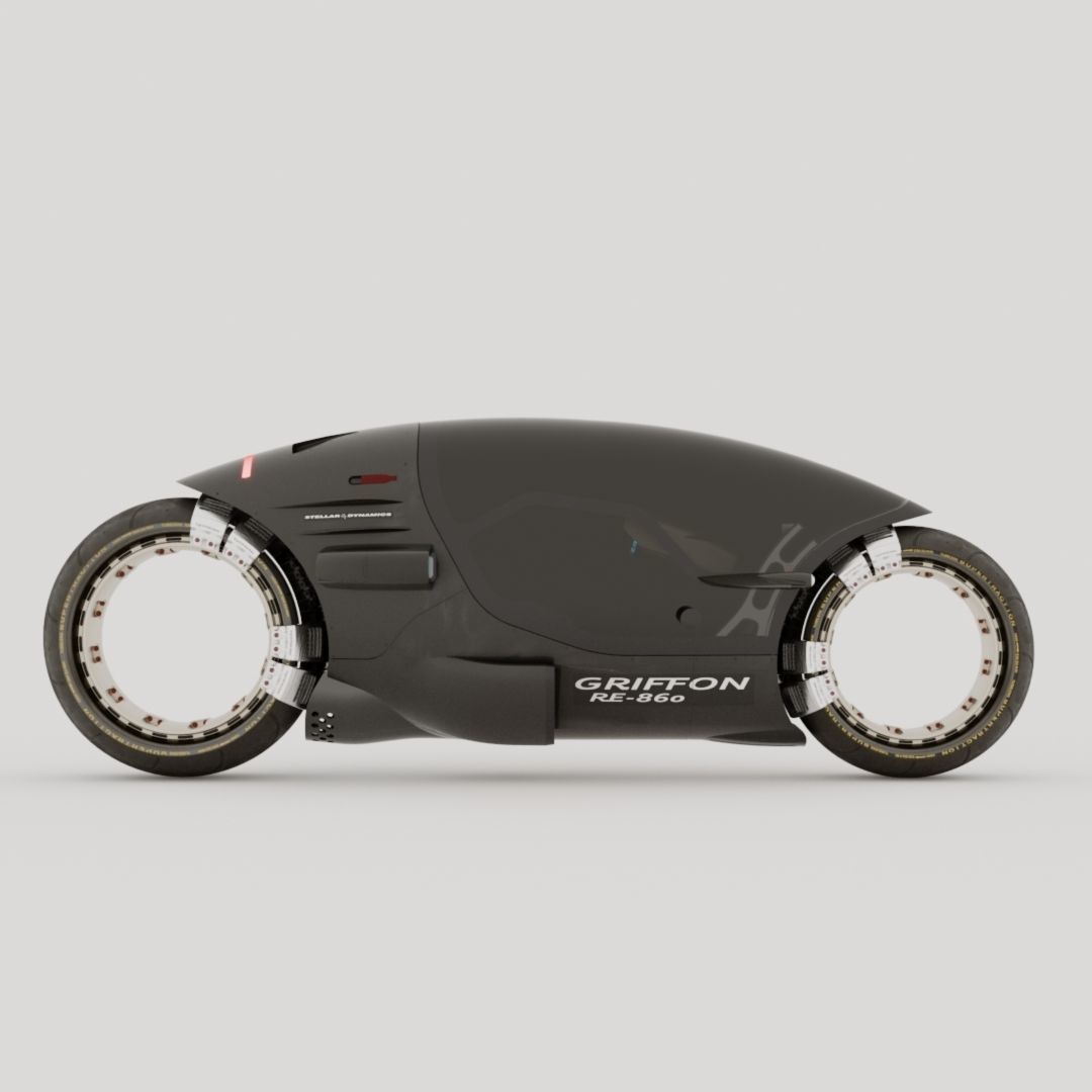 Griffon RE-860 Electric Motorbike 3D model_2