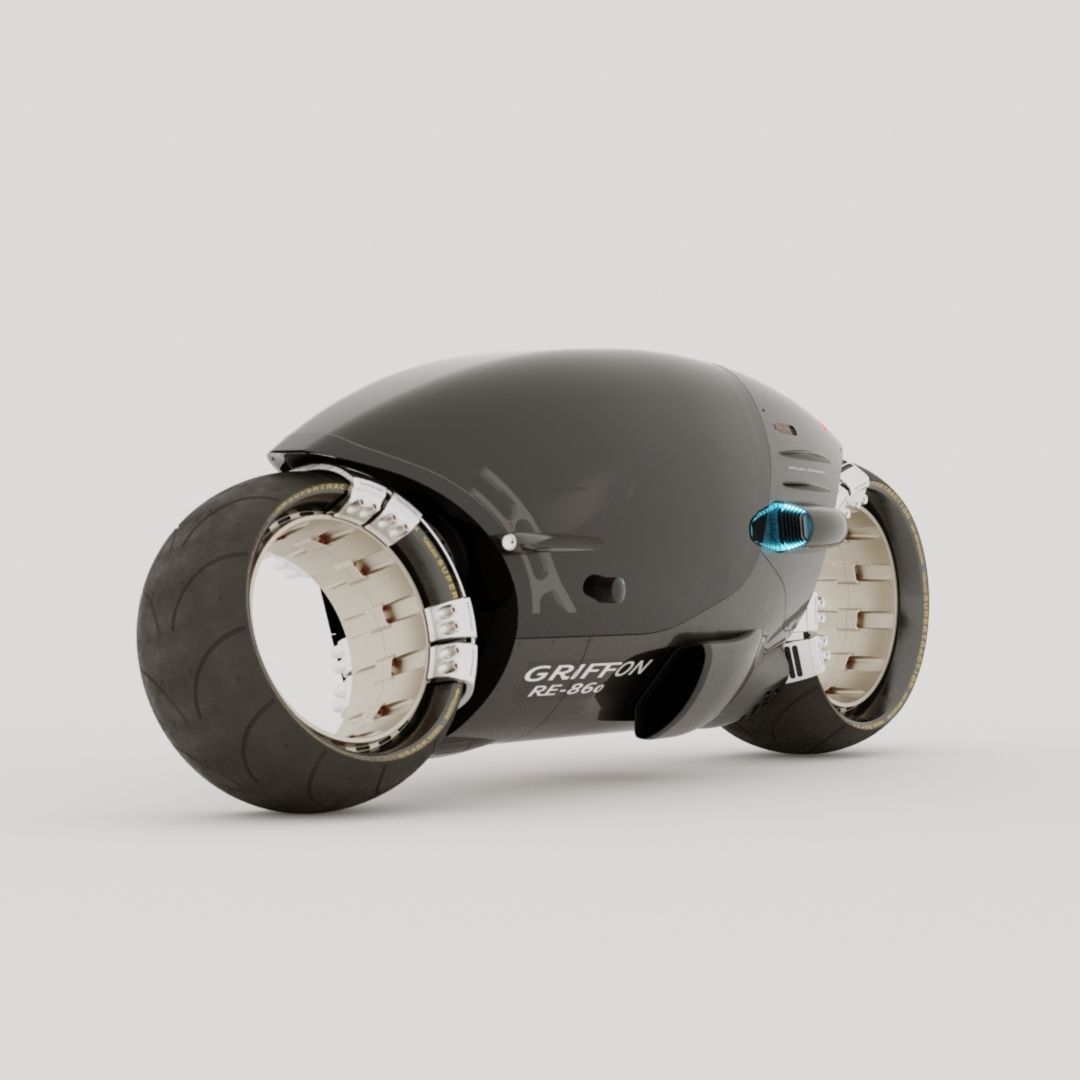 Griffon RE-860 Electric Motorbike 3D model_3