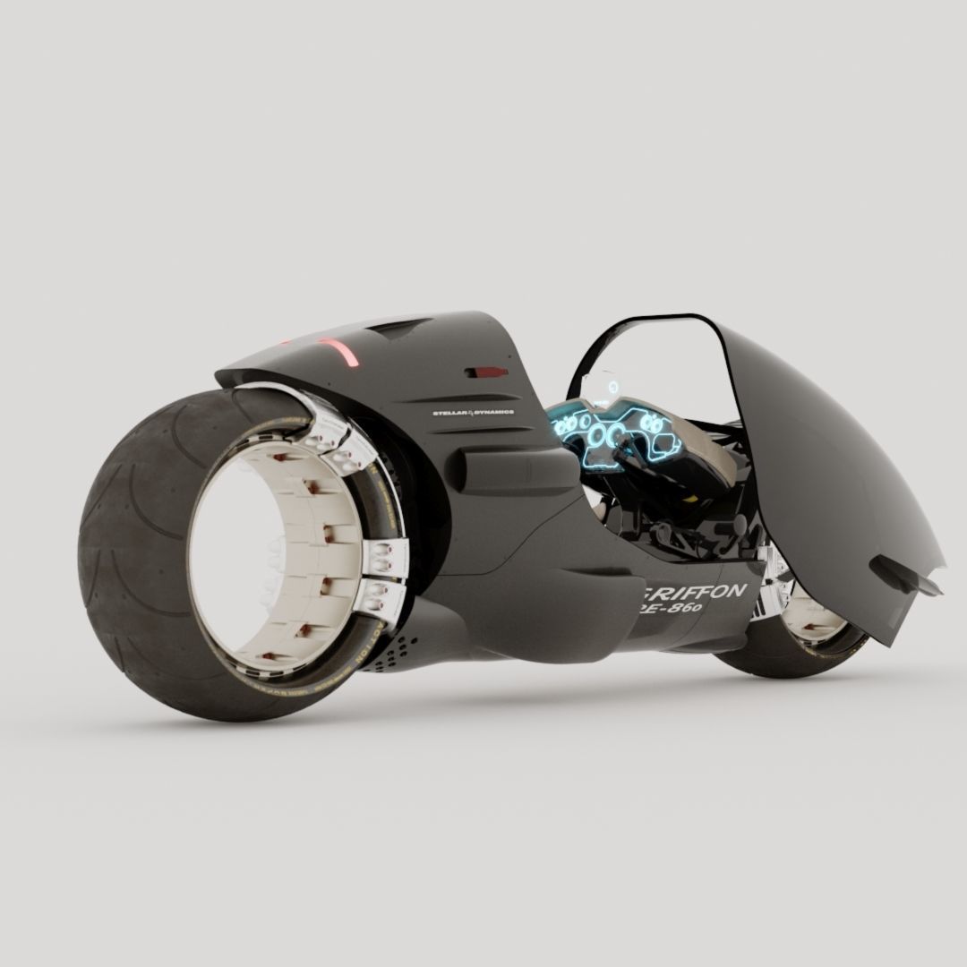 Griffon RE-860 Electric Motorbike 3D model_1