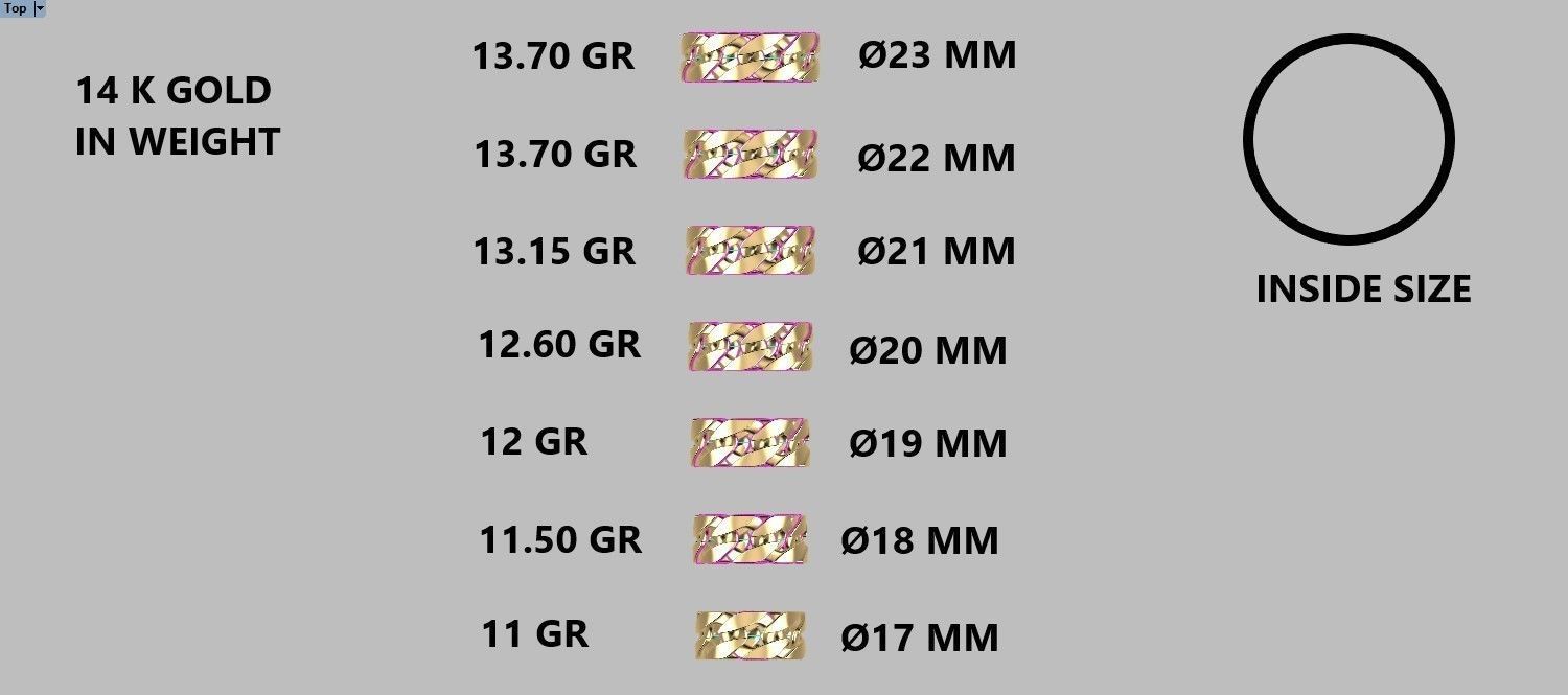 Miami Cuban Link Chain Ring 10mm wide 3D print model_6