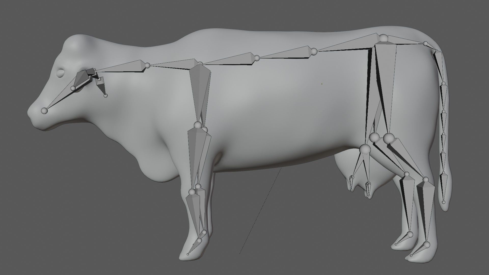 Dairy Cow Low-poly 3D model_8