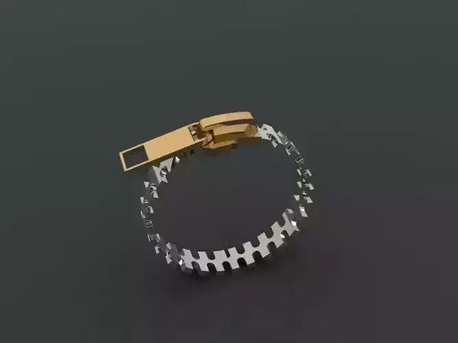 ring zip gold fashion 