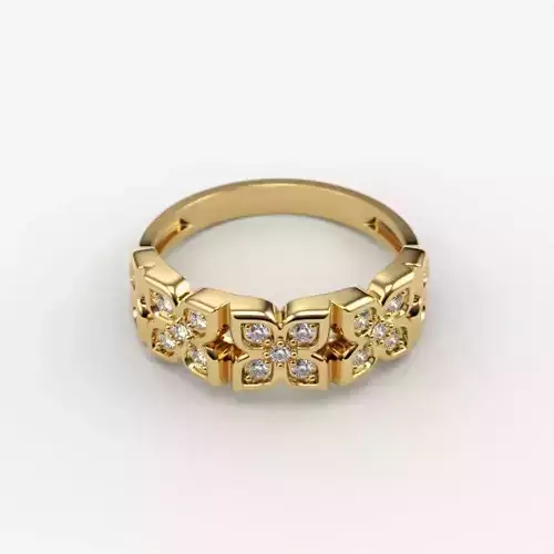 Women ring  gems 3dm stl