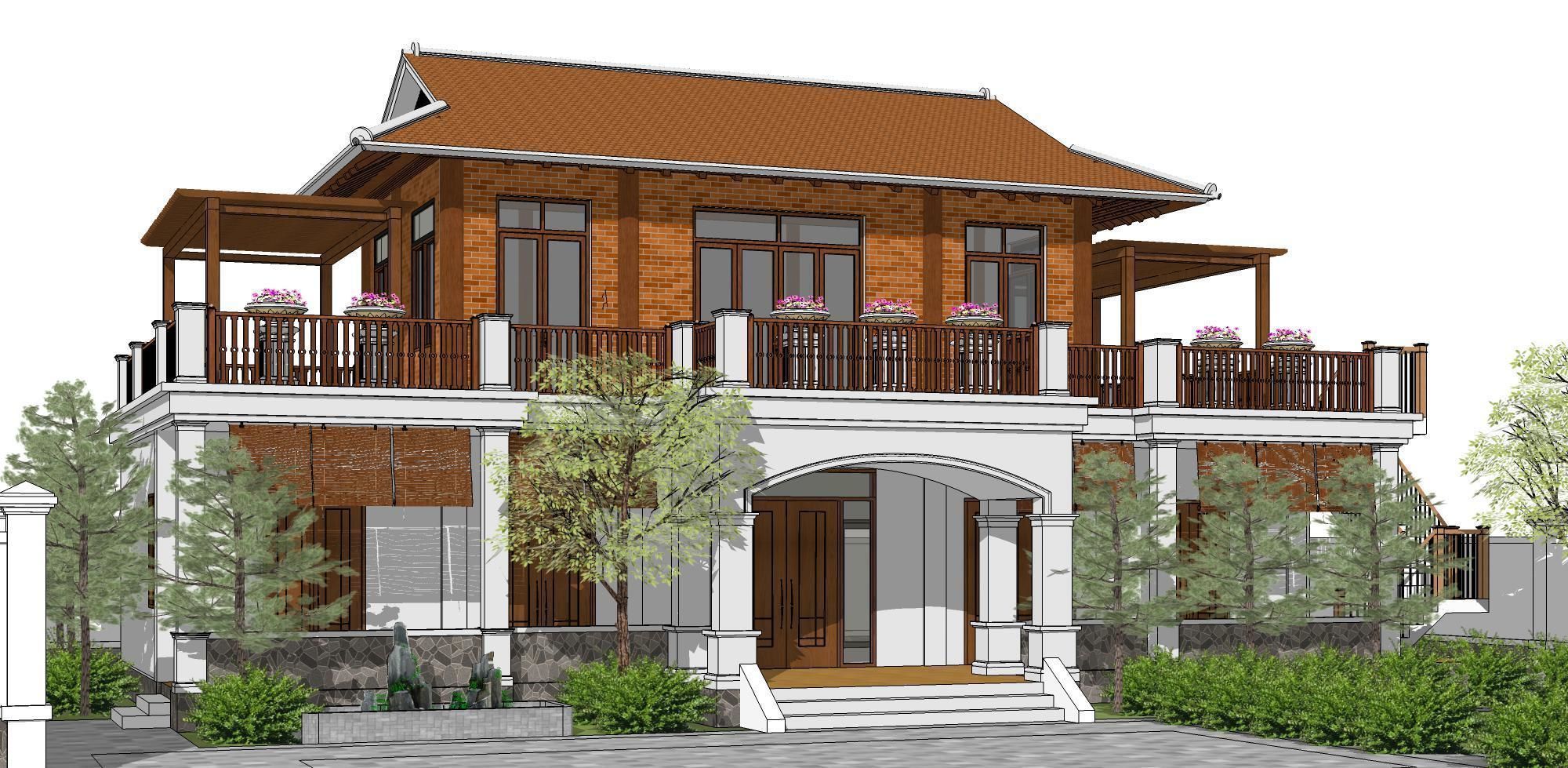 P188-Sketchup 1010 house architecture 3D model_4